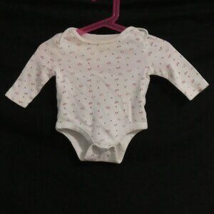 JOE FRESH - Baby | 3-6 months | Long Sleeve Cherry Baby Bodysuit | Snap Bottom